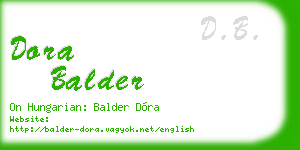 dora balder business card